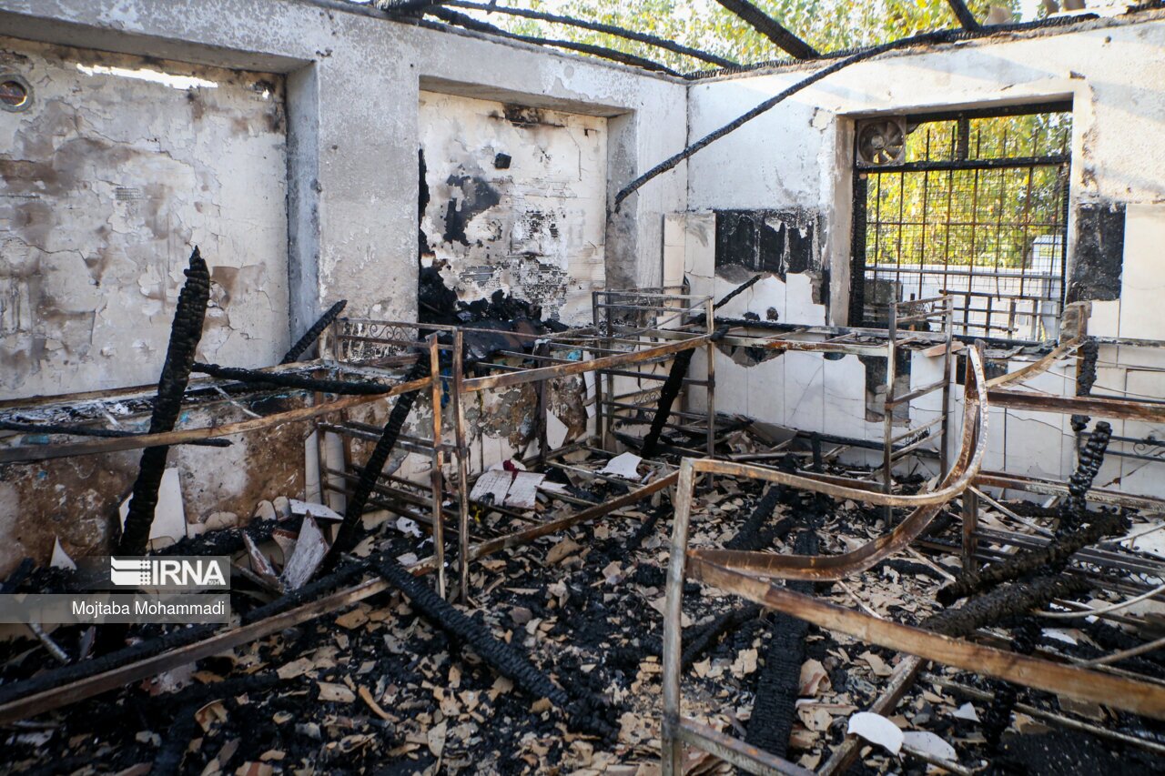 تصاویر: آتش سوزی کمپ ترک اعتیاد در لنگرود