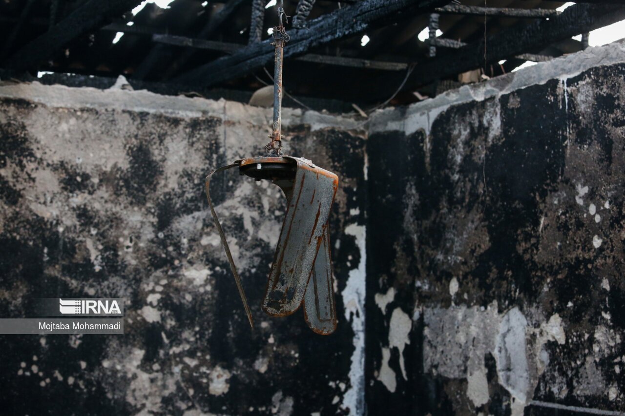 تصاویر: آتش سوزی کمپ ترک اعتیاد در لنگرود