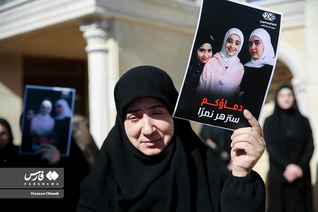 تصاویر: تشییع پیکر کودکان شهید لبنانی