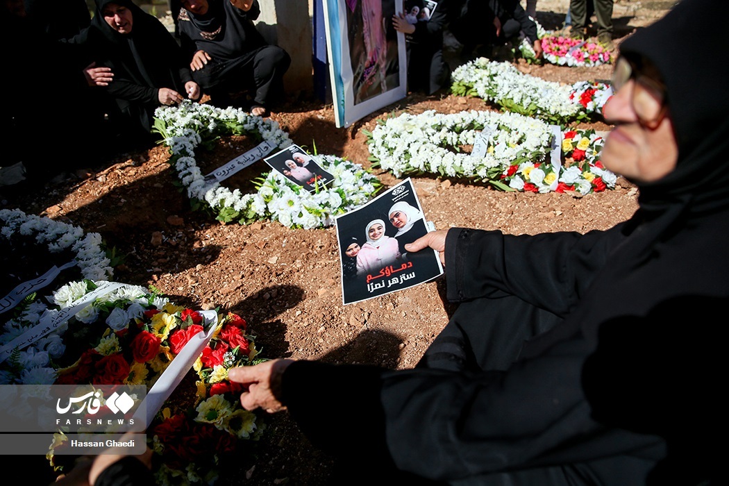 تصاویر: تشییع پیکر کودکان شهید لبنانی