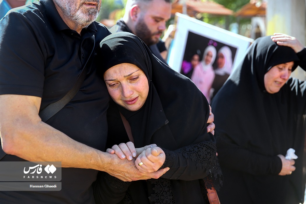 تصاویر: تشییع پیکر کودکان شهید لبنانی