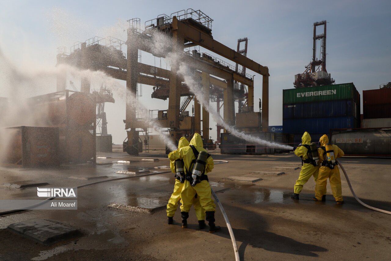 تصاویر: رزمایش ترکیبی مدیریت بحران و پدافند غیرعامل