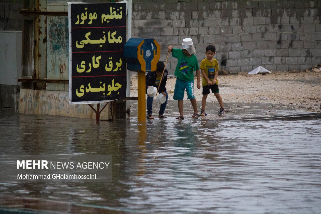 تصاویر: بوشهر بار دیگر زیر باران غرق شد