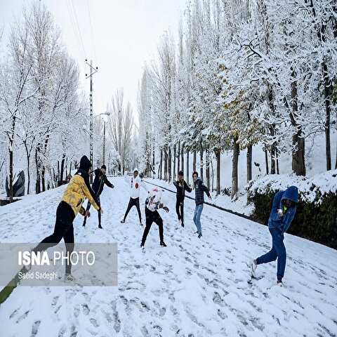 تصاویر: بارش اولین برف پاییزی در تبریز