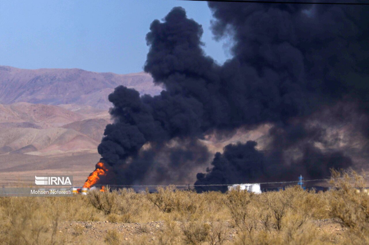 تصاویر: انفجار در مینی پالایشگاه هیدروکربن بیرجند