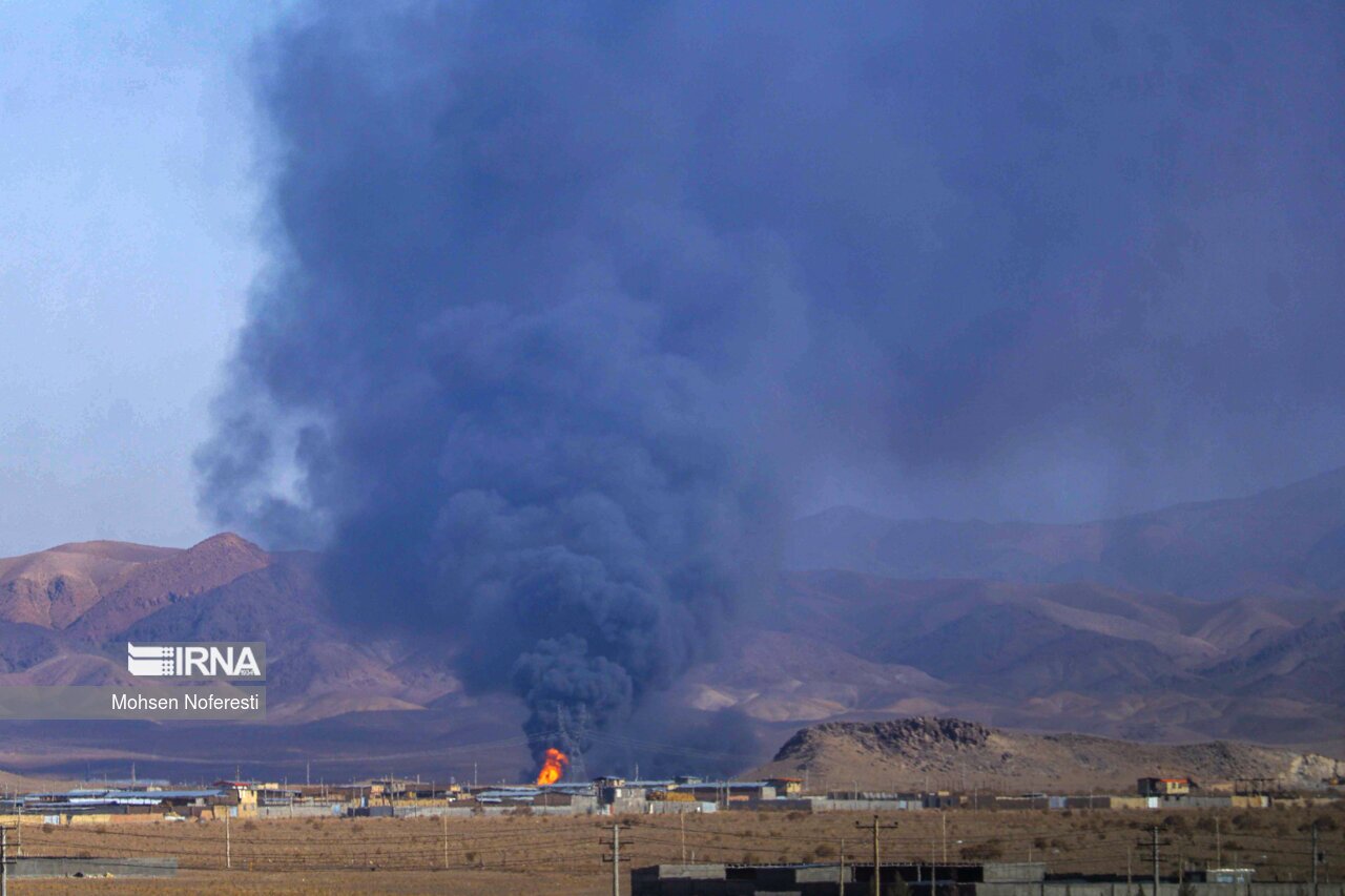 تصاویر: انفجار در مینی پالایشگاه هیدروکربن بیرجند