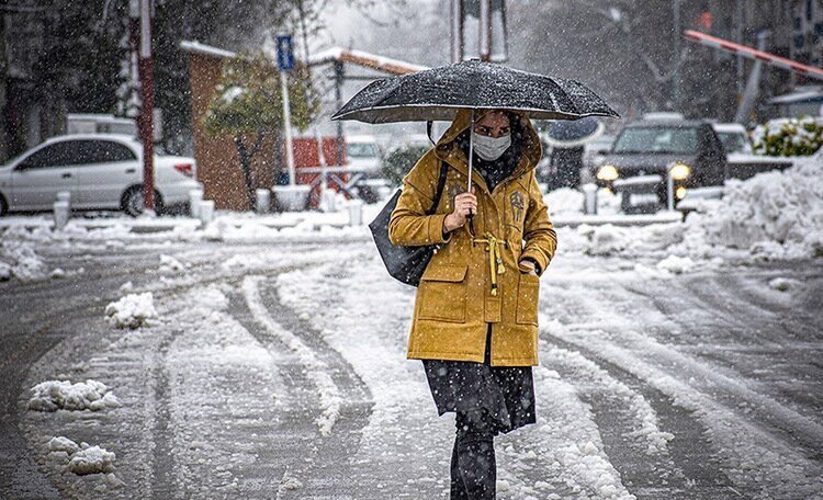 هشدار بارش برف و باران در ۲۱ استان کشور طی امروز و فردا 