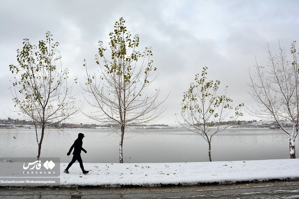 تصاویر: «برف پاییزی» در اردبیل