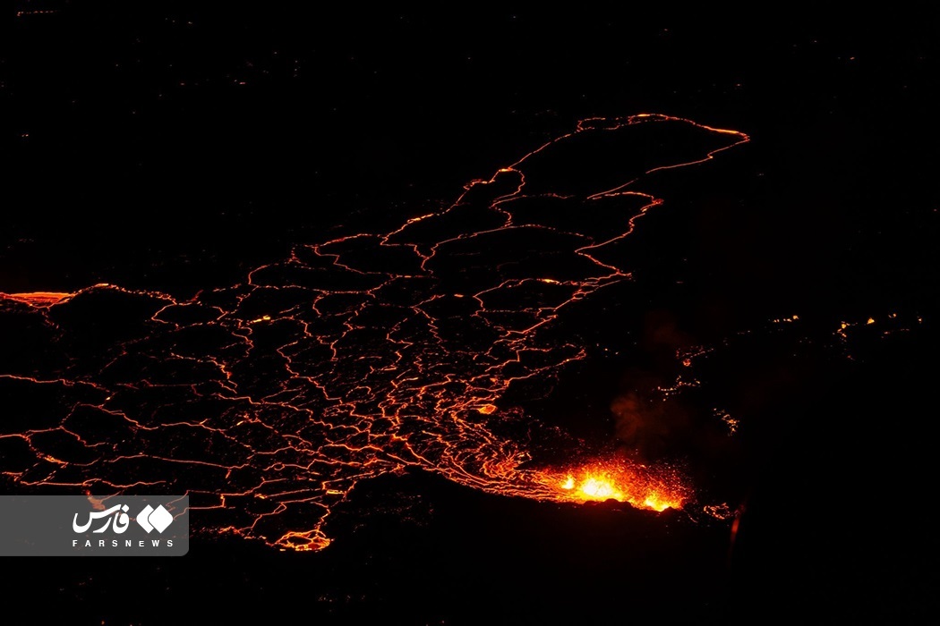 تصاویر: فعالیت آتشفشان در «ایسلند»