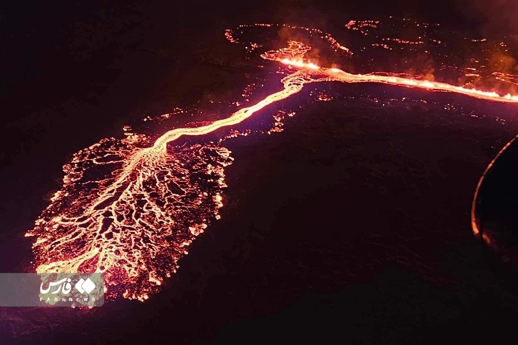 تصاویر: فعالیت آتشفشان در «ایسلند»