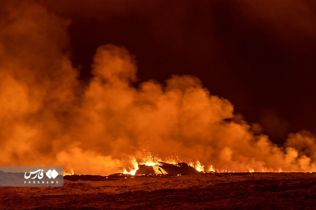 تصاویر: فعالیت آتشفشان در «ایسلند»