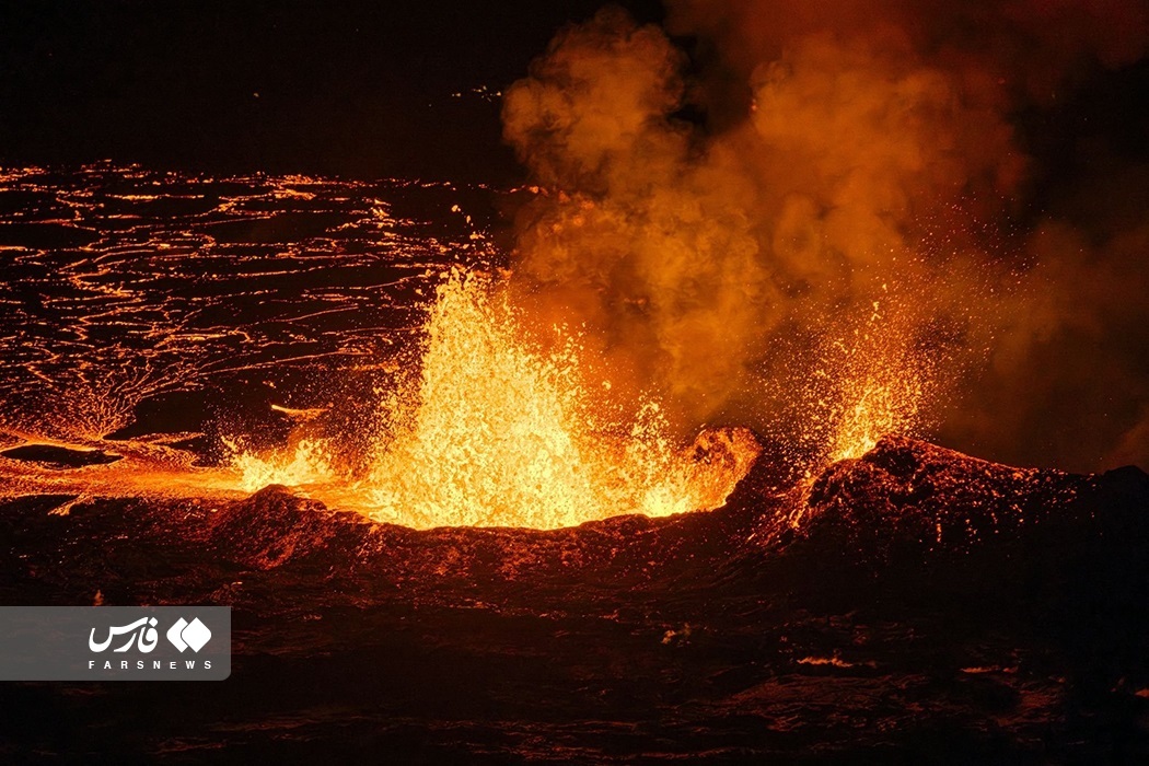 تصاویر: فعالیت آتشفشان در «ایسلند»