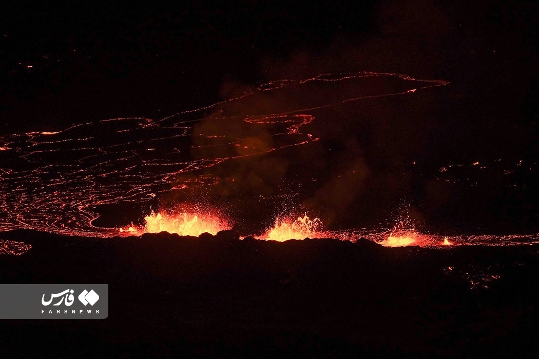 تصاویر: فعالیت آتشفشان در «ایسلند»