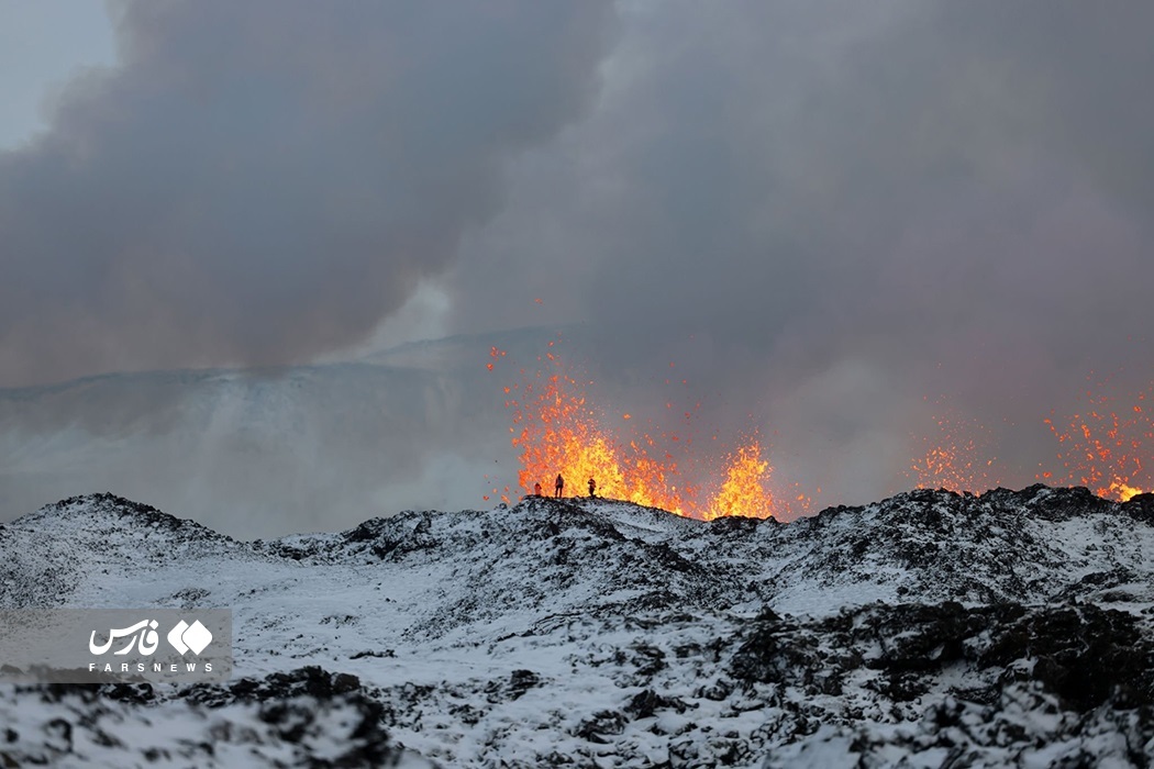 تصاویر: فعالیت آتشفشان در «ایسلند»