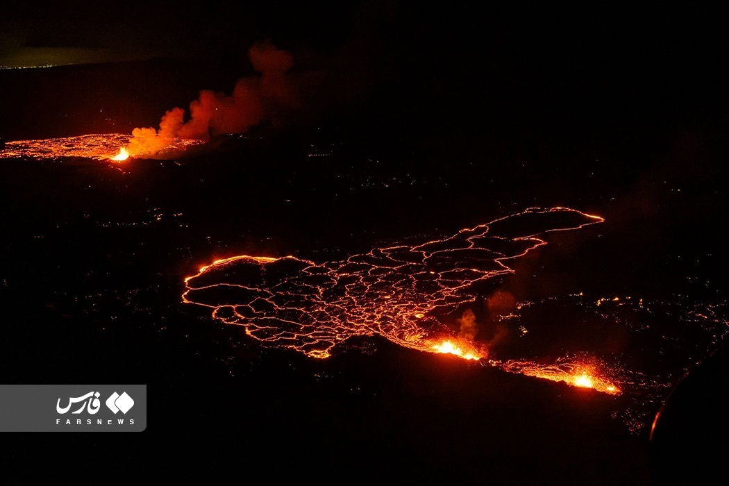 تصاویر: فعالیت آتشفشان در «ایسلند»