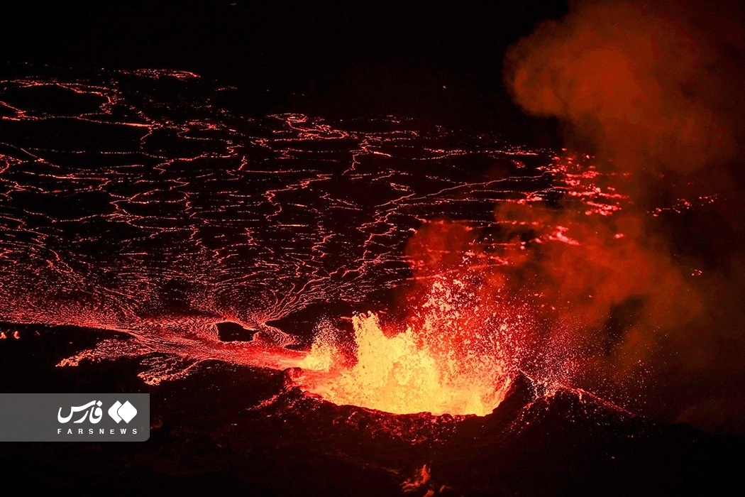 تصاویر: فعالیت آتشفشان در «ایسلند»