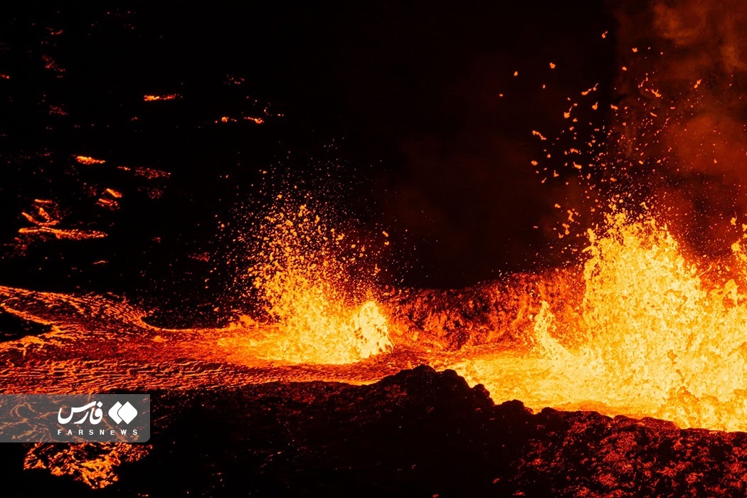 تصاویر: فعالیت آتشفشان در «ایسلند»
