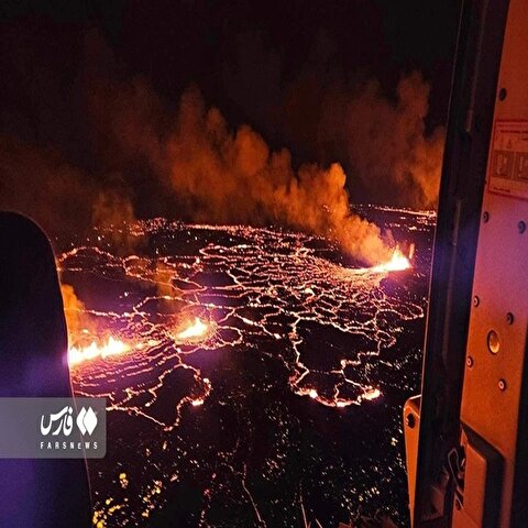 تصاویر: فعالیت آتشفشان در «ایسلند»