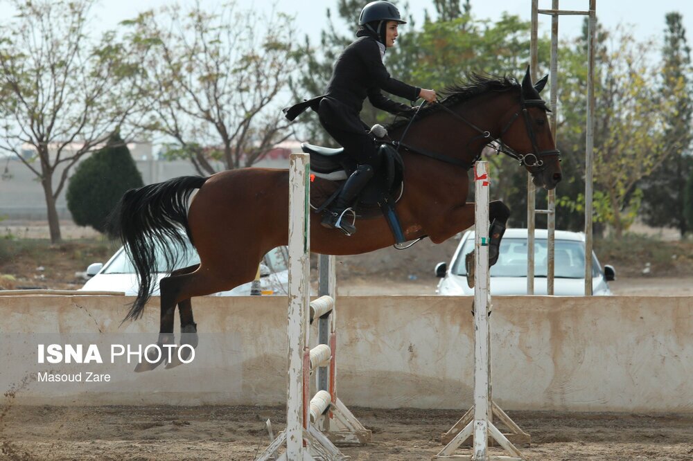 تصاویر: مسابقات پرش با اسب یزد