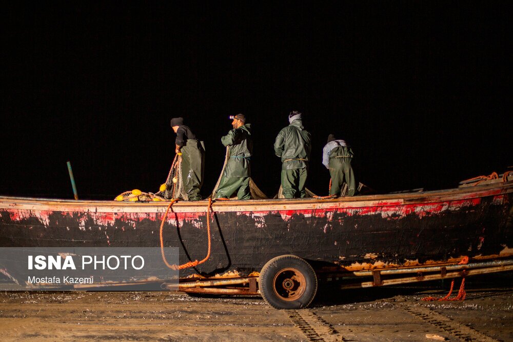 تصاویر: صید شبانه ماهی