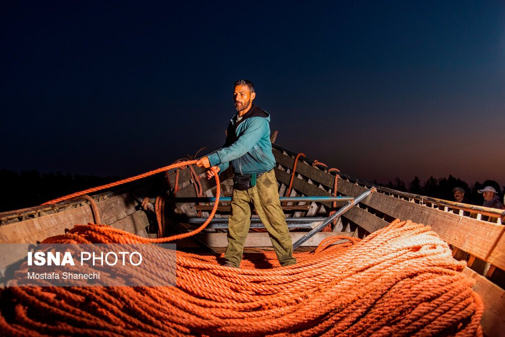 تصاویر: صید شبانه ماهی