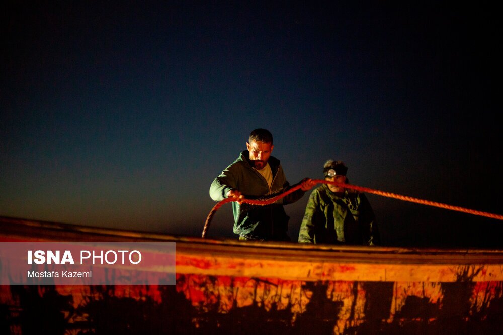 تصاویر: صید شبانه ماهی