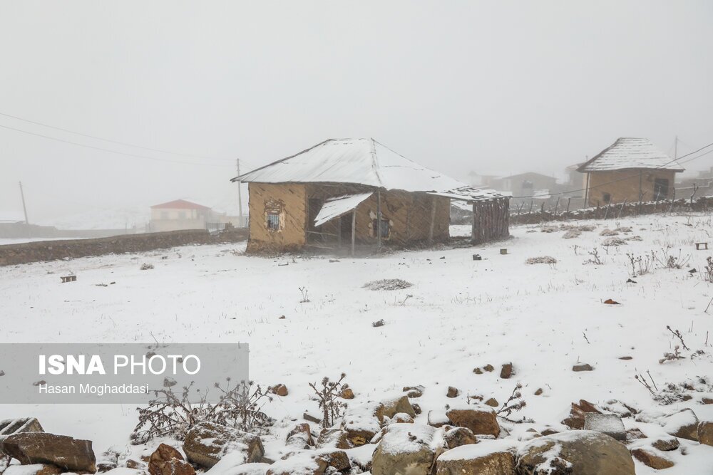 تصاویر: اولین برف پاییزی در روستاهای کوهپایه نشین سوادکوه