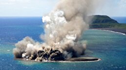 ببینید/ فوران آتشفشان در جزیره نی‌ایجیما ژاپن