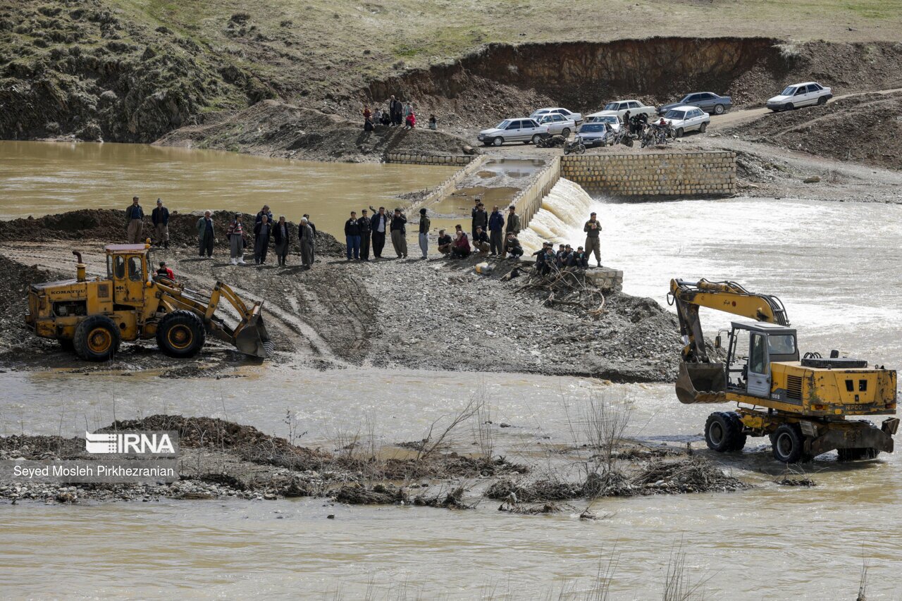 تصاویر: طغیان رودخانه های فصلی کردستان