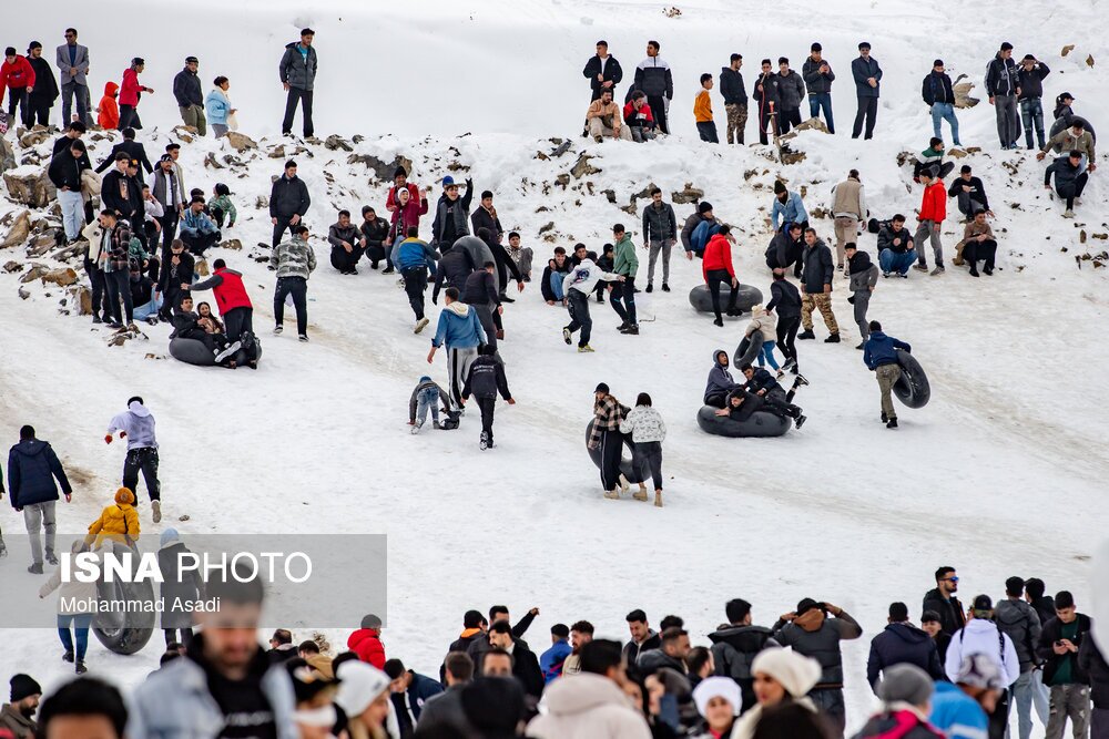 تصاویر: تیوب سواری در ارتفاعات اراک