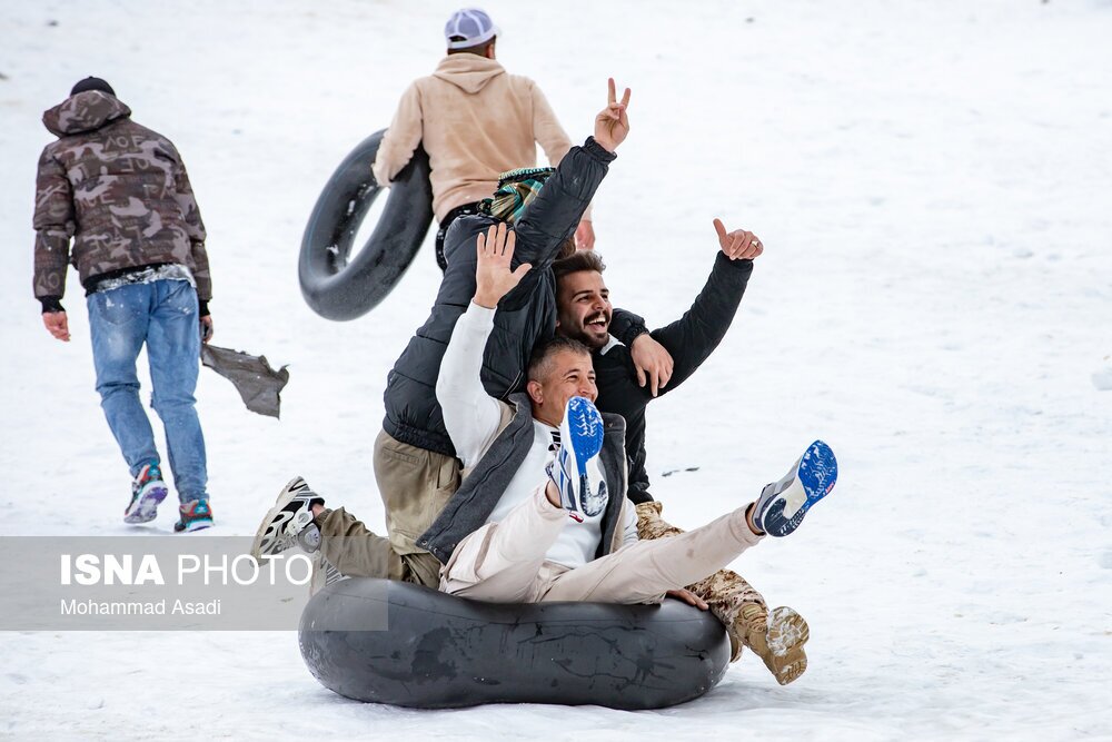 تصاویر: تیوب سواری در ارتفاعات اراک