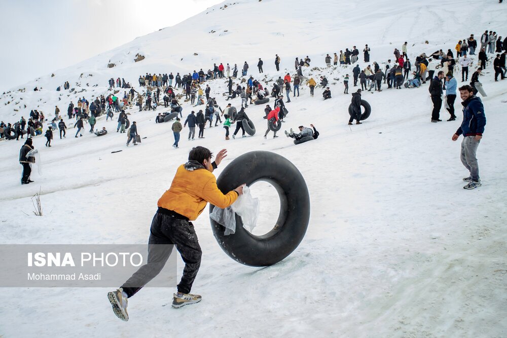 تصاویر: تیوب سواری در ارتفاعات اراک