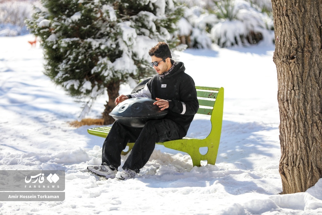 تصاویر: بارش سنگین برف در همدان