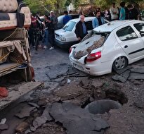 ببینید/ لحظه انفجار چاه فاضلاب در تبریز