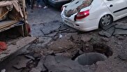 ببینید / لحظه انفجار وحشتناک چاه فاضلاب در تبریز