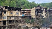 ویدیو / خسارت آتش‌سوزی روستای امامزاده ابراهیم شفت