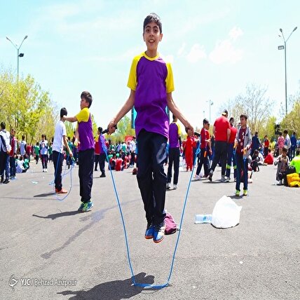 تصاویر: همایش ثبت رکورد کشوری طناب زنی