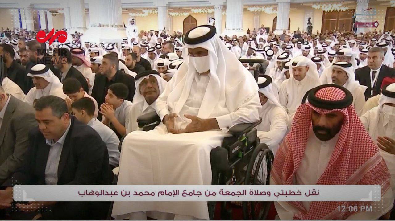 عکس / حضور امیر قطر در مراسم تشییع پیکر اسماعیل هنیه