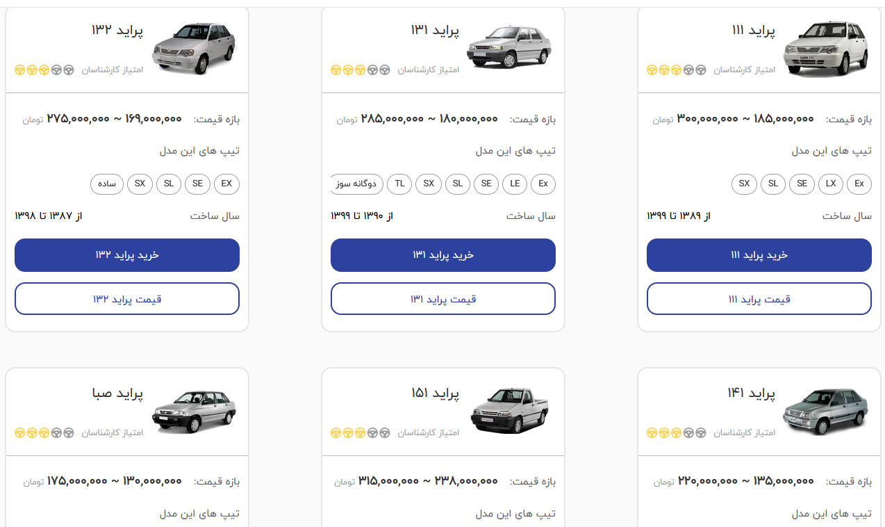 قیمت پراید امروز ۱۷ مرداد ۱۴۰۳