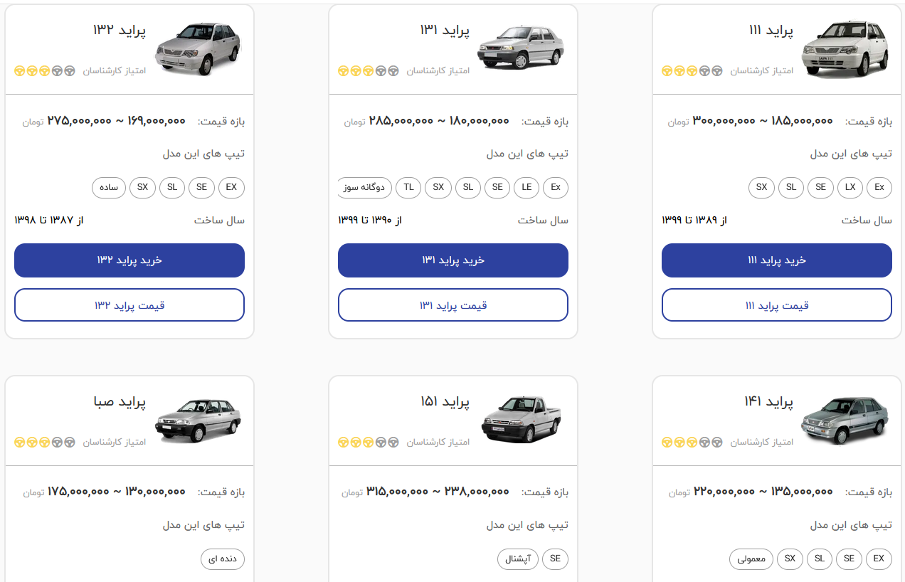قیمت پراید امروز ۲۹ مرداد ۱۴۰۳