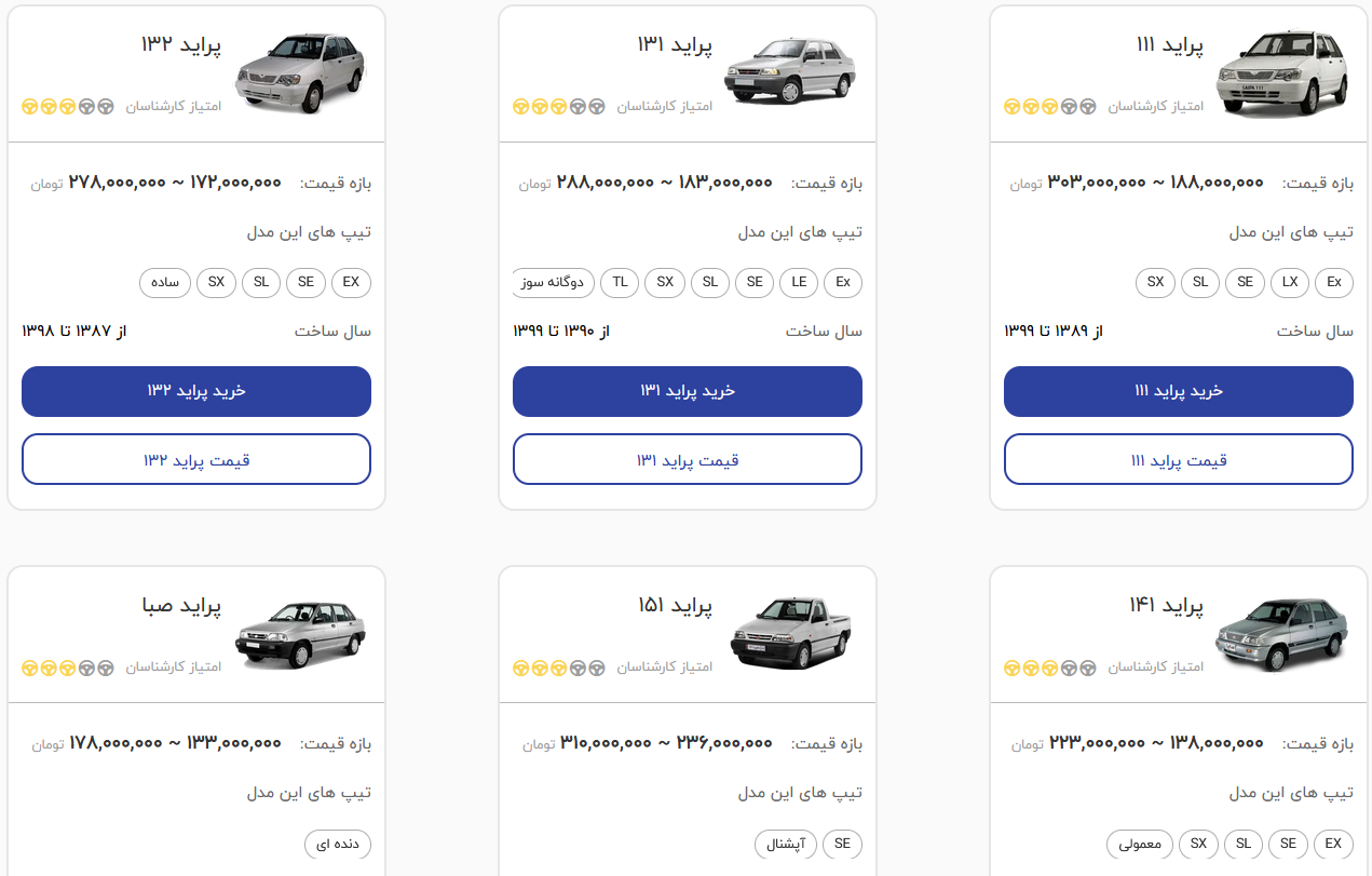 قیمت پراید امروز ۱۹ شهریور ۱۴۰۳