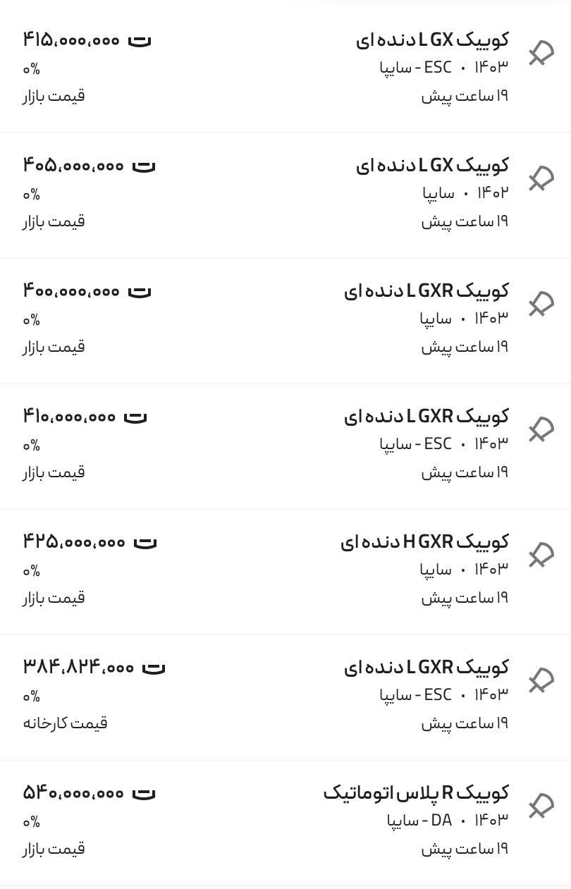 قیمت کوئیک، امروز ۲۱ شهریور ۱۴۰۳