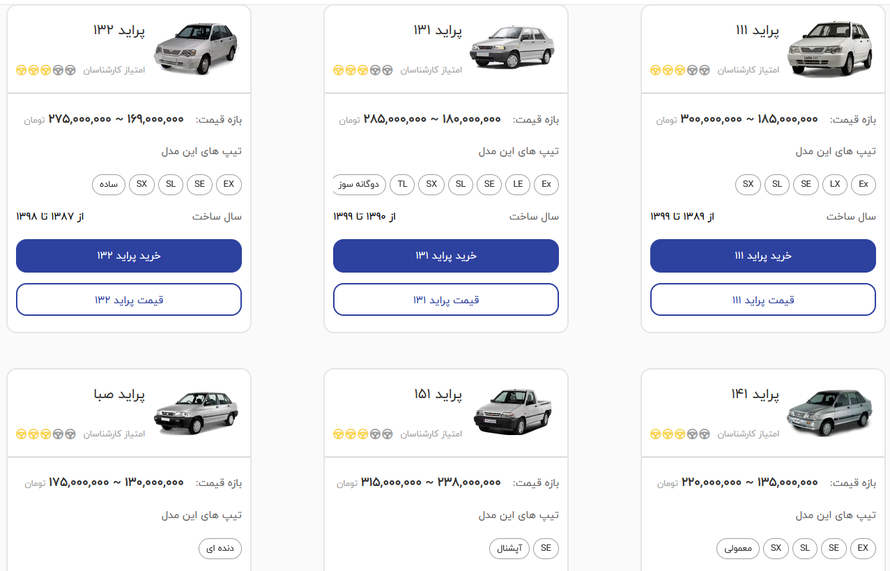 قیمت پراید امروز ۳ شهریور ۱۴۰۳