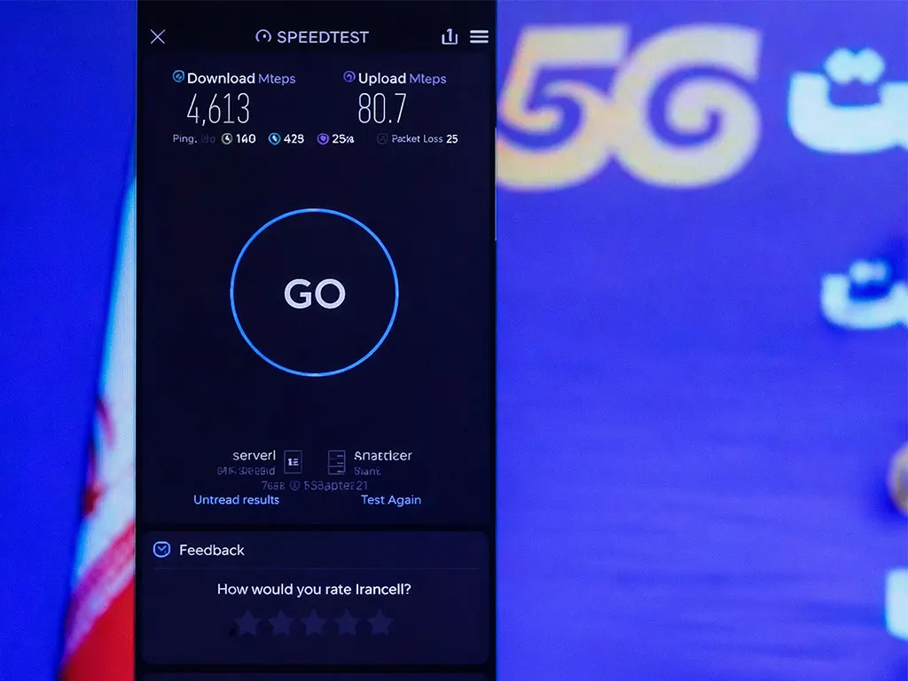 ثبت سرعت ۴۶۱۳ مگابیت بر ثانیه با افتتاح سایت 5G ایرانسل در رشت ثبت سرعت ۴۶۱۳ مگابیت بر ثانیه با افتتاح سایت 5G ایرانسل در رشت