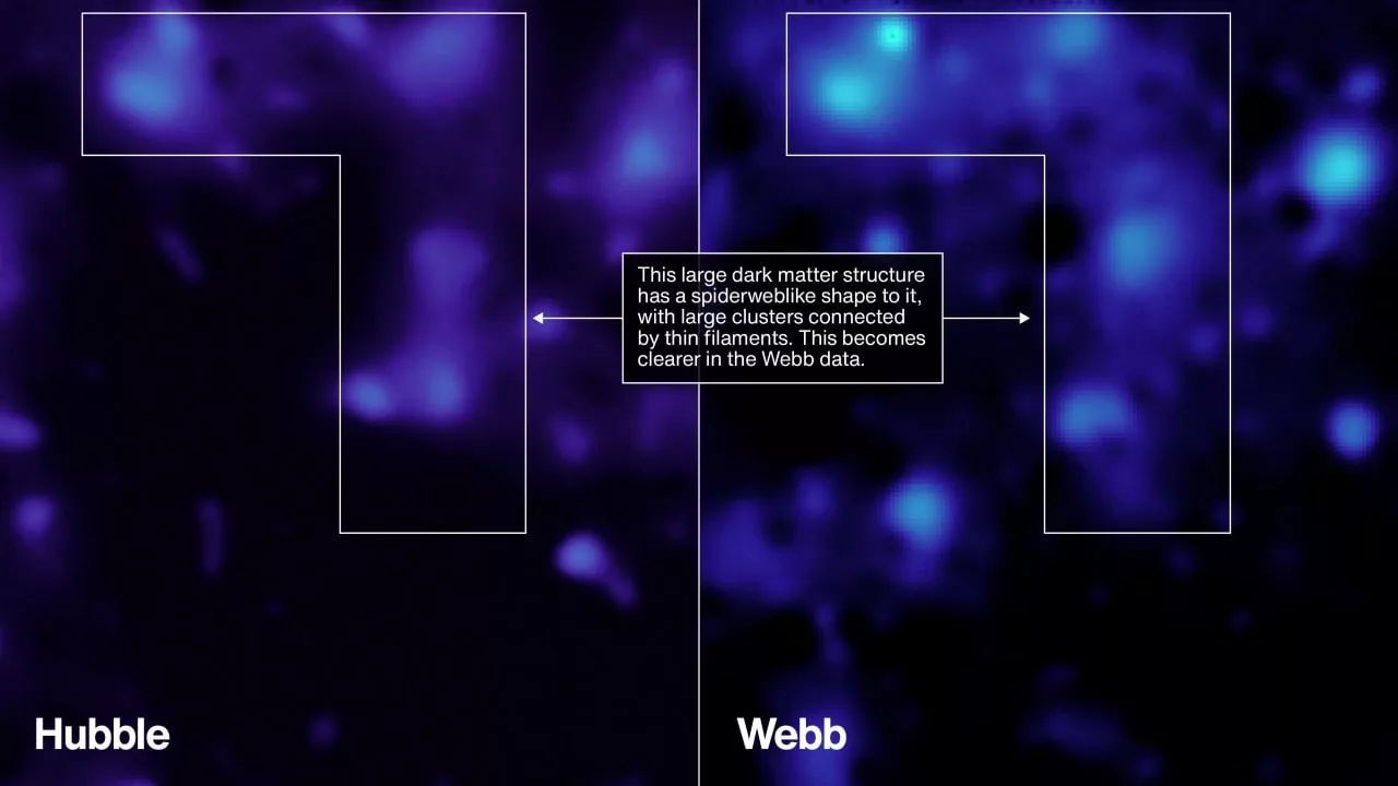 شاهکار جدید تلکسوپ جیمز وب: دقیق‌ترین نقشه از ماده تاریک در کیهان تهیه شد