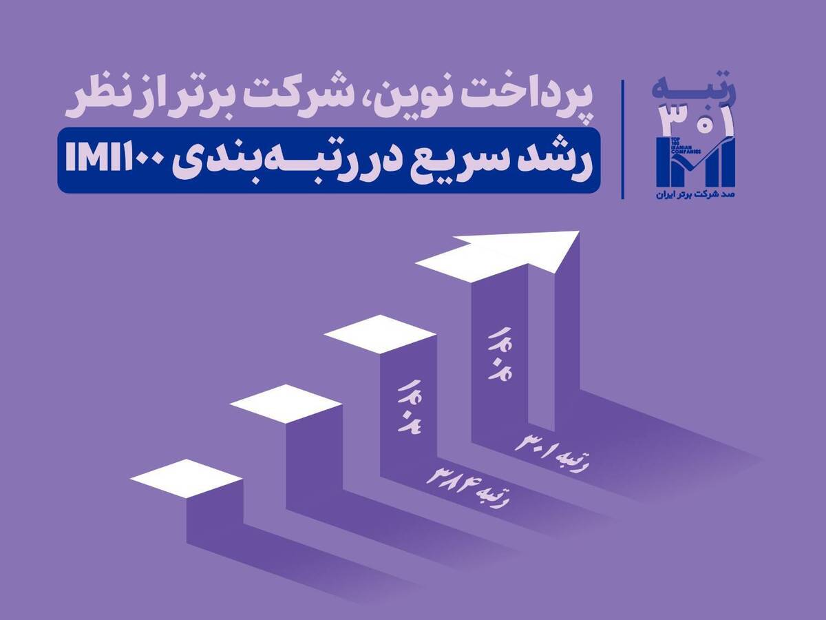 پرداخت نوین، شرکت برتر از نظر رشد سریع در رتبه‌بندی lMl۱۰۰