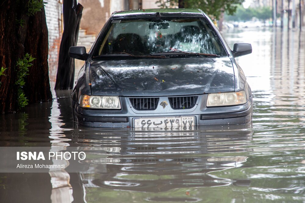 تصاویر: بارش باران و آبگرفتگی معابر در اهواز