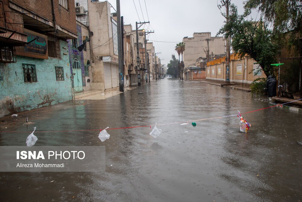 تصاویر: بارش باران و آبگرفتگی معابر در اهواز