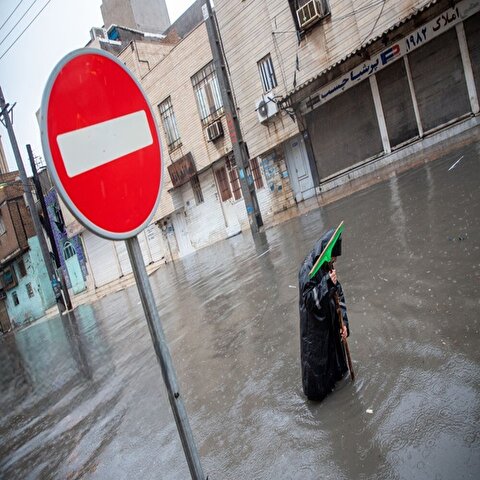 تصاویر: بارش باران و آبگرفتگی معابر در اهواز