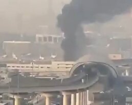 ببینید/ تصویری از اصابت موشک ایران به دبی